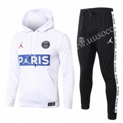 With Adv 2020-2021 Jordan Paris SG White Thailand Soccer Tracksuit Uniform With Hat-815