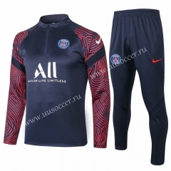 2020-2021 Paris SG Royal Blue Thailand Soccer Tracksuit Uniform-815