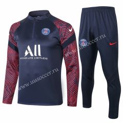 2020-2021 Paris SG Royal Blue Thailand Soccer Tracksuit Uniform-815