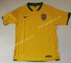 2006 Retro Brazil Home Yellow Thailand Soccer Jersey AAA-912