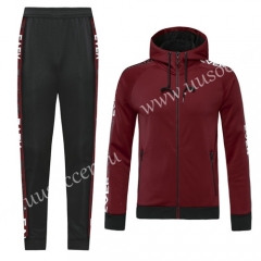 Without Logo 2020-2021 Dark Red Soccer Thailand Jacket Uniform-815