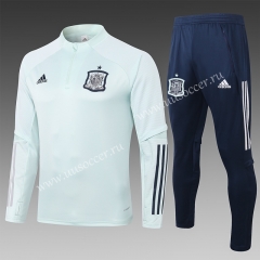 2020-2021 Spain Light Green Thailand Soccer Tracksuit Uniform-815