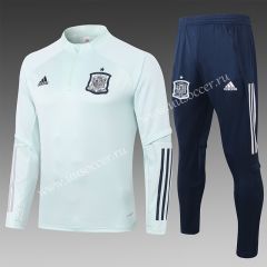 2020-2021 Spain Light Green Thailand Soccer Tracksuit Uniform-815