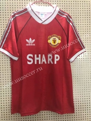 1990-1992 Retro Version Manchester United Home Red Thailand Soccer Jersey AAA-811