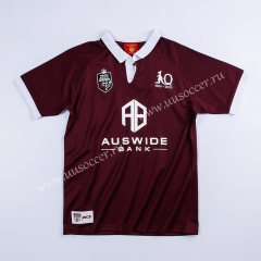 2020-2021 Maru Home Dark Red turndown collar Thailand Rugby Shirt