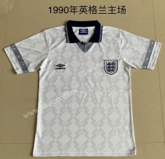 1990 Retro Version England Home White Thailand Soccer Jersey AAA-709