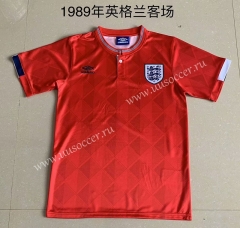 1989 Retro Version England Away Red Thailand Soccer Jersey AAA-709