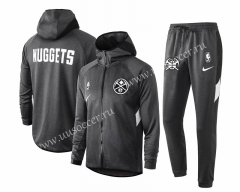2020-2021 NBA Denver Nuggets Gray With Hat Jacket Uniform-815