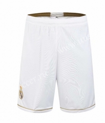Retro Version Real Madrid Home White Thailand Soccer Shorts-SJ