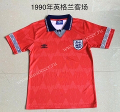 1990 Retro Version England Away Red Thailand Soccer Jersey AAA-709
