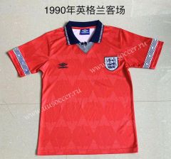 1990 Retro Version England Away Red Thailand Soccer Jersey AAA-709