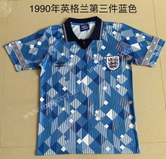 1990 Retro Version England 3rd Away Blue Thailand Soccer Jersey AAA-709