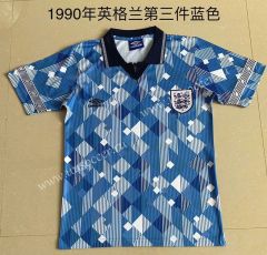 1990 Retro Version England 3rd Away Blue Thailand Soccer Jersey AAA-709