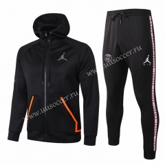 2020-2021 Jordan Black Thailand Soccer Jacket Uniform With Hat-815