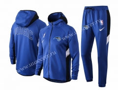 2020-2021 NBA Orlando Magic Blue With Hat Jacket Uniform-815