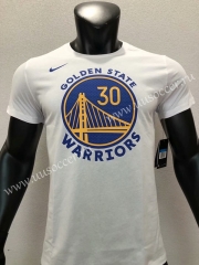 NBA Golden State Warriors White #30 Cotton T-shirt