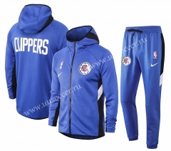2020-2021 Los Angeles Clippers Blue Thailand Soccer Jacket Uniform With Hat-815