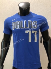 NBA Dallas Mavericks Blue #77 Cotton T-shirt