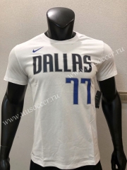 NBA Dallas Mavericks White Cotton T-shirt