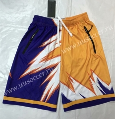 ZK702 Yellow & Purple NBA Shorts