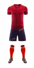 Without logo 2020-2021 Spain Home Red Soccer Uniform
