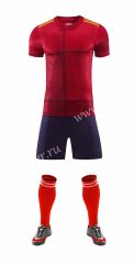 Without logo 2020-2021 Spain Home Red Soccer Uniform