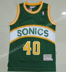 Retro Version NBA Orlando Magic Green k #40 Jersey(超音速）