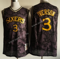 NBA Philadelphia 76ers Black Mesh printing #3 Jersey