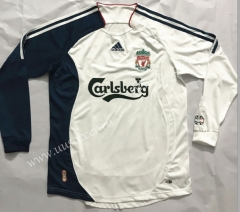 2006-2007 Retro Version Liverpool Away White Thailand LS Soccer Jersey AAA-510