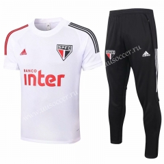 2020-2021 Sao Paulo White Thailand Short-sleeved Tracksuit-815