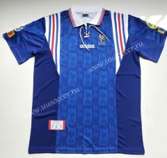 1996  Retro Version France Blue Thailand Soccer Jersey AAA-912
