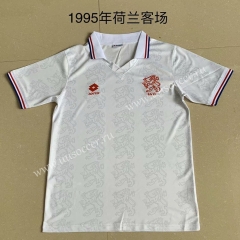 1995 Retro Version Netherlands Away White Thailand Soccer Jersey AAA-AY