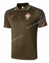 2020-2021 Portugal Army Green Thailand Polo-815