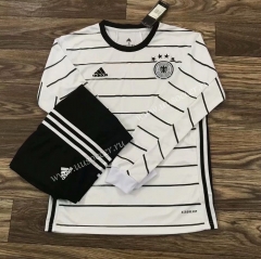2020-2021 Germany Home White LS Thailand Soccer Jersey AAA