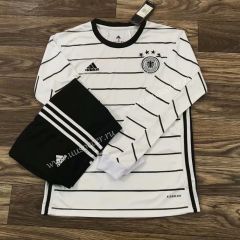 2020-2021 Germany Home White LS Thailand Soccer Jersey AAA