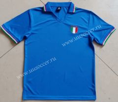 1982 Retro Version Italy Home Blue Thailand Soccer Jersey AAA-912