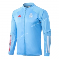 2020-2021 Real Madrid Light Blue Thailand Soccer Jacket -815