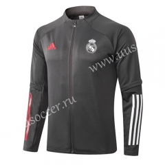 2020-2021 Real Madrid Dark Gray Thailand Soccer Jacket-815