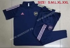 2020-2021 Arsenal Royal Blue Thailand Polo Uniform-815