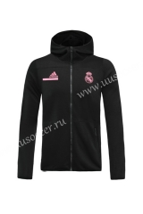 2020-2021 Real Madrid Dark Gray Thailand Soccer Jacket With Hat-815