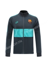 2020-2021 Barcelona Gray & Green Traning Thailand Soccer Jacket -LH