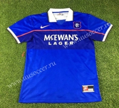 1997-1999 Retro Version Rangers Home Blue Thailand Soccer Jersey AAA-503