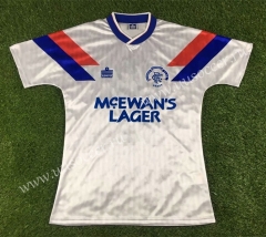 1990-1992 Retro Version Rangers Away White Thailand Soccer Jersey AAA-503