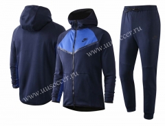 2020-2021 Nike Royal Blue With Hat Soccer Jacket Uniform-815