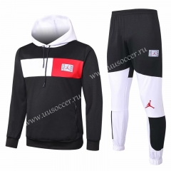 2020-2021 Jordan Paris SG Black Thailand Soccer Tracksuit Uniform With Hat-815