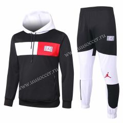 2020-2021 Jordan Paris SG Black Thailand Soccer Tracksuit Uniform With Hat-815