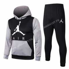 2020-2021 Jordan Paris SG Black Thailand Soccer Tracksuit Uniform With Hat-815