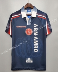 1997-1998 Retro Version Ajax Away Royal Blue Thailand Soccer Jersey AAA