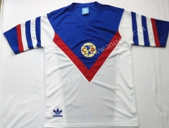 1987 Retro Version Club America Away White & Blue Thailand Soccer Jersey AAA-912