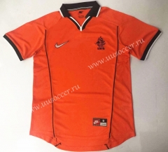1998 Retro Version Netherlands Home Orange Thailand Soccer Jersey AAA-912